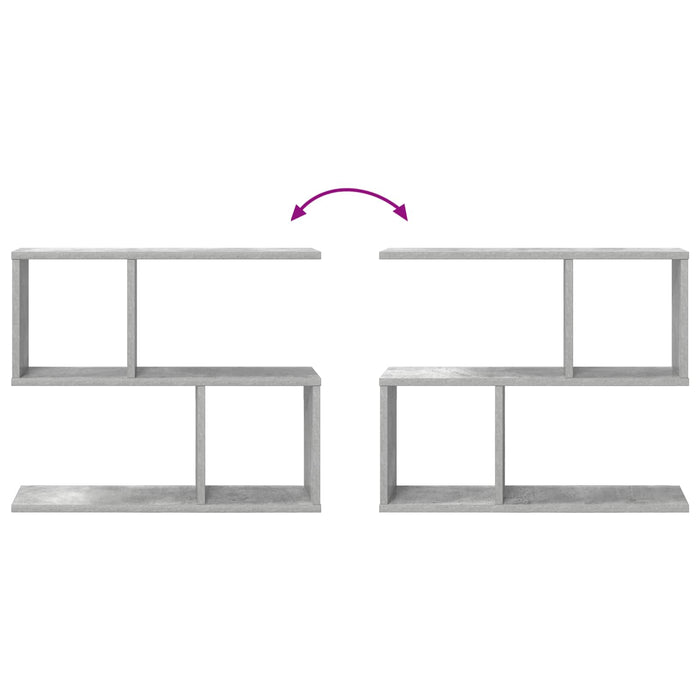 Raft de perete Gri Beton 60 x 12 x 50,5 cm Lemn prelucrat - WALTI WALTI