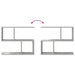 Raft de perete Gri Beton 60 x 12 x 50,5 cm Lemn prelucrat - WALTI WALTI