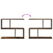 Raft de perete Stejar fumuriu 60 x 12 x 50,5 cm Lemn prelucrat - WALTI WALTI