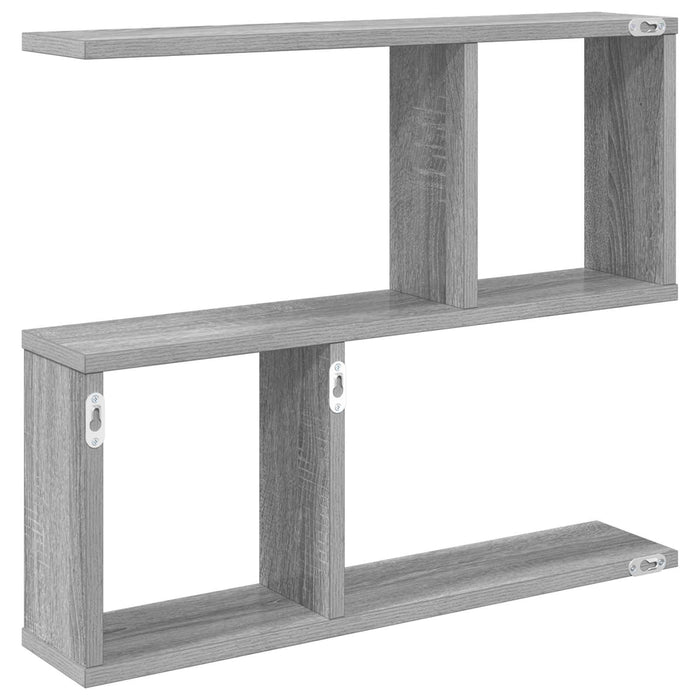 Raft de perete Sonoma gri 60 x 12 x 50,5 cm Lemn prelucrat - WALTI WALTI