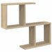 Raft de perete Stejar Sonoma 60 x 12 x 50,5 cm Lemn prelucrat - WALTI WALTI