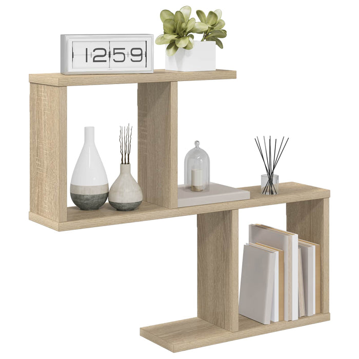 Raft de perete Stejar Sonoma 60 x 12 x 50,5 cm Lemn prelucrat - WALTI WALTI