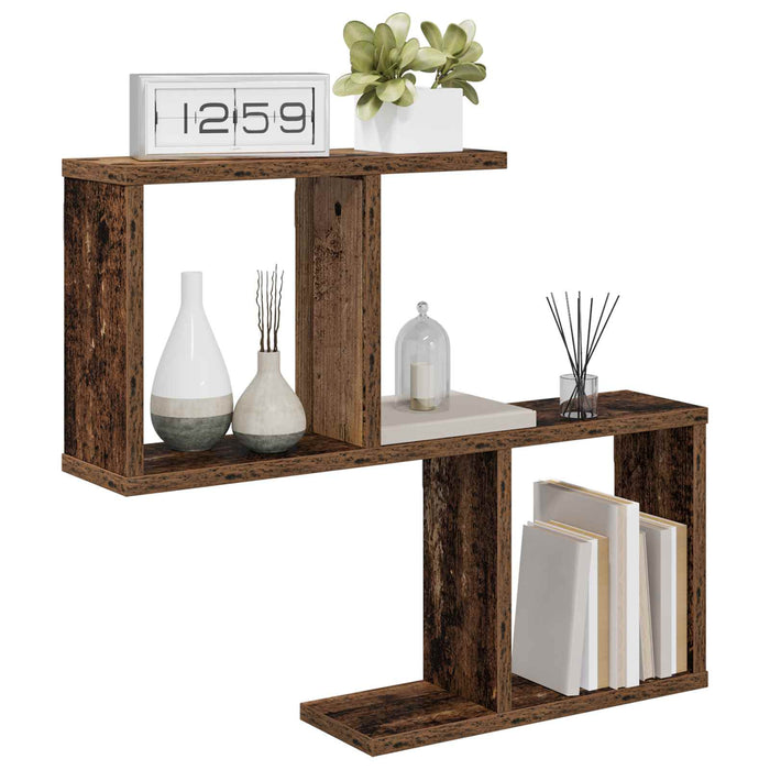Raft de perete Lemn vechi 60 x 12 x 50,5 cm Lemn prelucrat WALTI