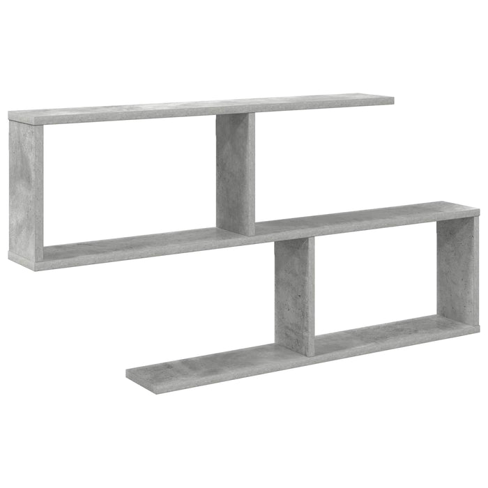 Raft de perete Gri Beton 100 x 12 x 50,5 cm Lemn prelucrat - WALTI WALTI