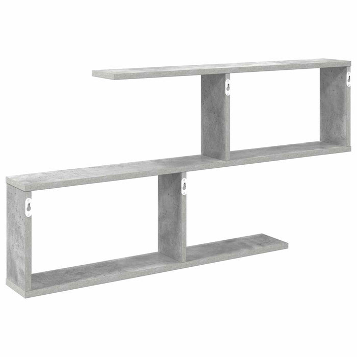 Raft de perete Gri Beton 100 x 12 x 50,5 cm Lemn prelucrat - WALTI WALTI