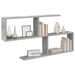 Raft de perete Gri Beton 100 x 12 x 50,5 cm Lemn prelucrat - WALTI WALTI