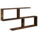 Raft de perete Stejar fumuriu 100 x 12 x 50,5 cm Lemn prelucrat - WALTI WALTI