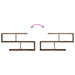 Raft de perete Stejar fumuriu 100 x 12 x 50,5 cm Lemn prelucrat - WALTI WALTI