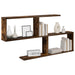 Raft de perete Stejar fumuriu 100 x 12 x 50,5 cm Lemn prelucrat - WALTI WALTI