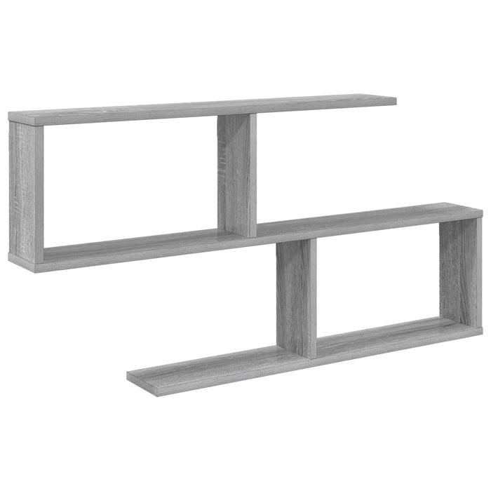 Raft de perete Sonoma gri 100 x 12 x 50,5 cm Lemn prelucrat - WALTI WALTI
