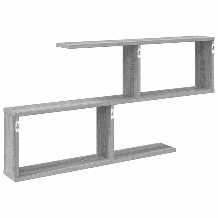 Raft de perete Sonoma gri 100 x 12 x 50,5 cm Lemn prelucrat - WALTI WALTI