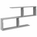 Raft de perete Sonoma gri 100 x 12 x 50,5 cm Lemn prelucrat - WALTI WALTI