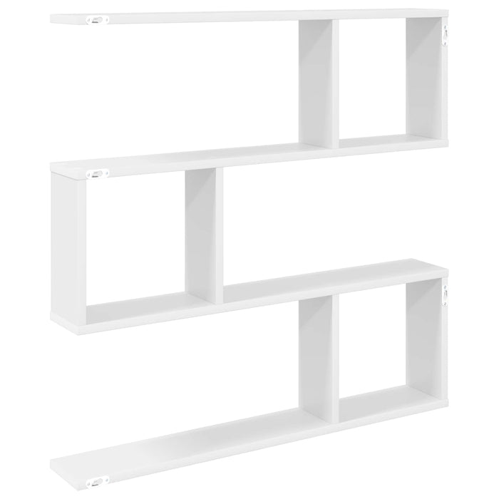 Raft de perete Alb 80 x 12 x 79,5 cm Lemn prelucrat - WALTI WALTI
