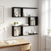 Raft de perete Stejar Negru 80 x 12 x 79,5 cm Lemn prelucrat - WALTI WALTI