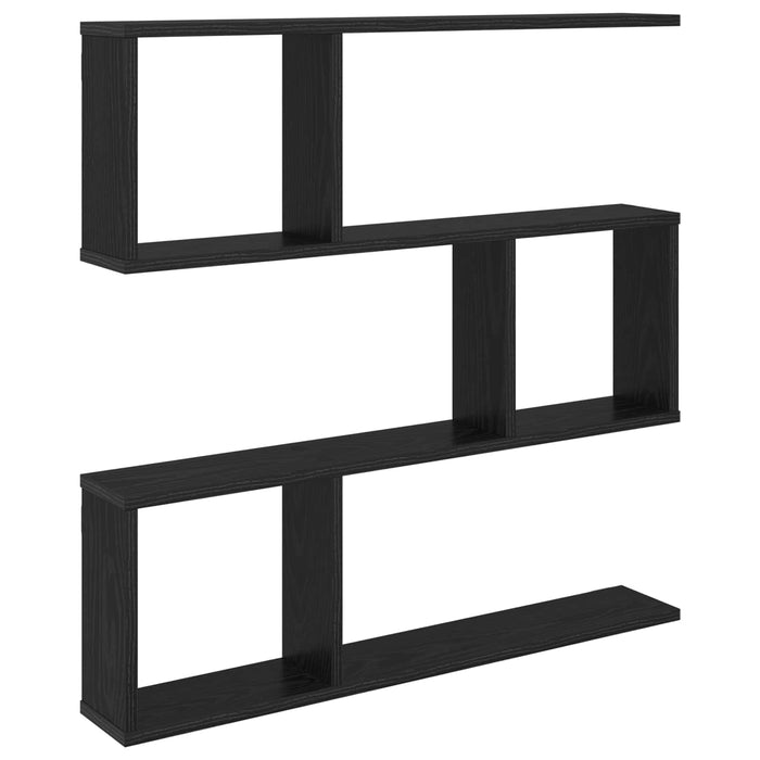 Raft de perete Stejar Negru 80 x 12 x 79,5 cm Lemn prelucrat - WALTI WALTI