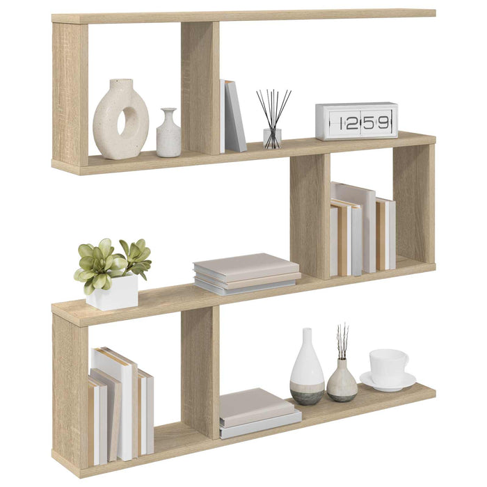 Raft de perete Stejar Sonoma 80 x 12 x 79,5 cm Lemn prelucrat - WALTI WALTI
