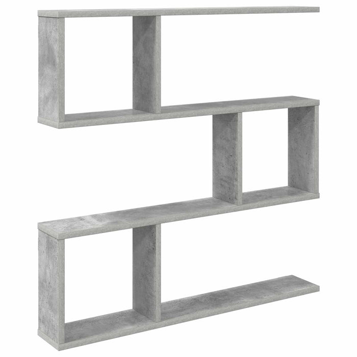 Raft de perete Gri Beton 80 x 12 x 79,5 cm Lemn prelucrat - WALTI WALTI