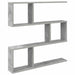 Raft de perete Gri Beton 80 x 12 x 79,5 cm Lemn prelucrat - WALTI WALTI