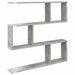Raft de perete Gri Beton 80 x 12 x 79,5 cm Lemn prelucrat - WALTI WALTI