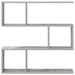 Raft de perete Gri Beton 80 x 12 x 79,5 cm Lemn prelucrat - WALTI WALTI