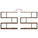 Raft de perete Stejar fumuriu 80 x 12 x 79,5 cm Lemn prelucrat - WALTI WALTI