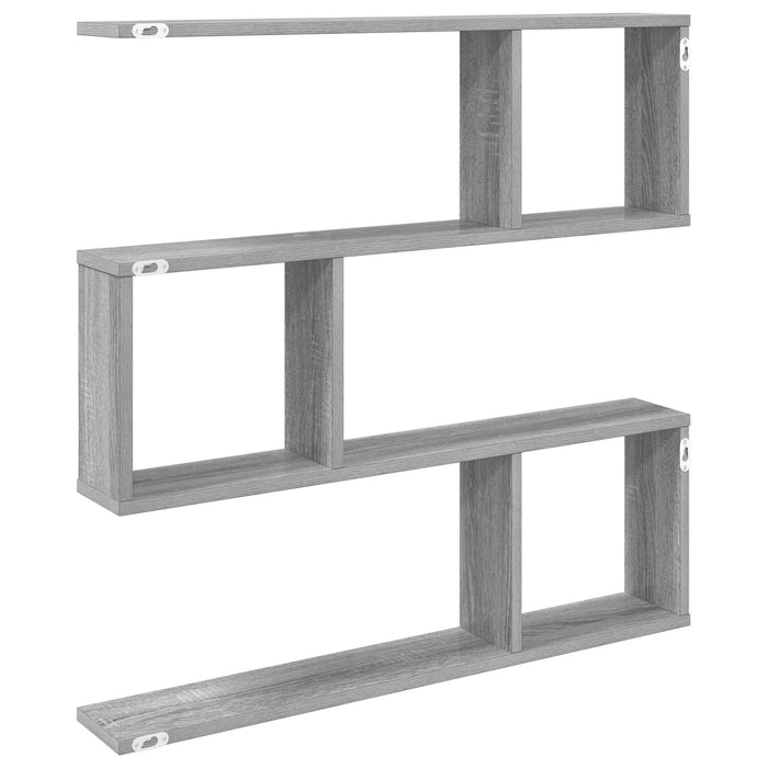 Raft de perete Sonoma gri 80 x 12 x 79,5 cm Lemn prelucrat - WALTI WALTI