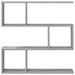 Raft de perete Sonoma gri 80 x 12 x 79,5 cm Lemn prelucrat - WALTI WALTI