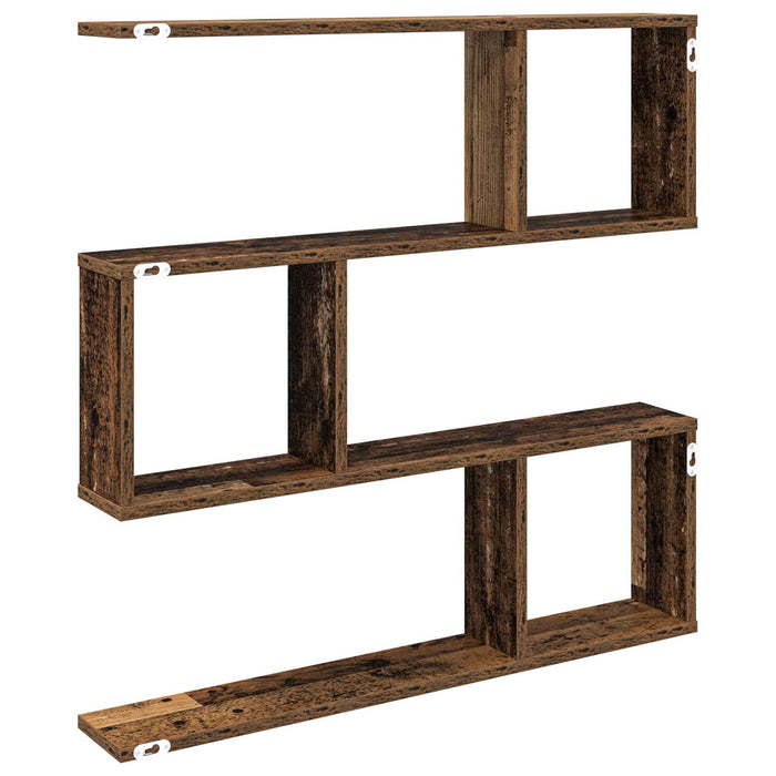 Raft de perete Lemn vechi 80 x 12 x 79,5 cm Lemn prelucrat - WALTI WALTI