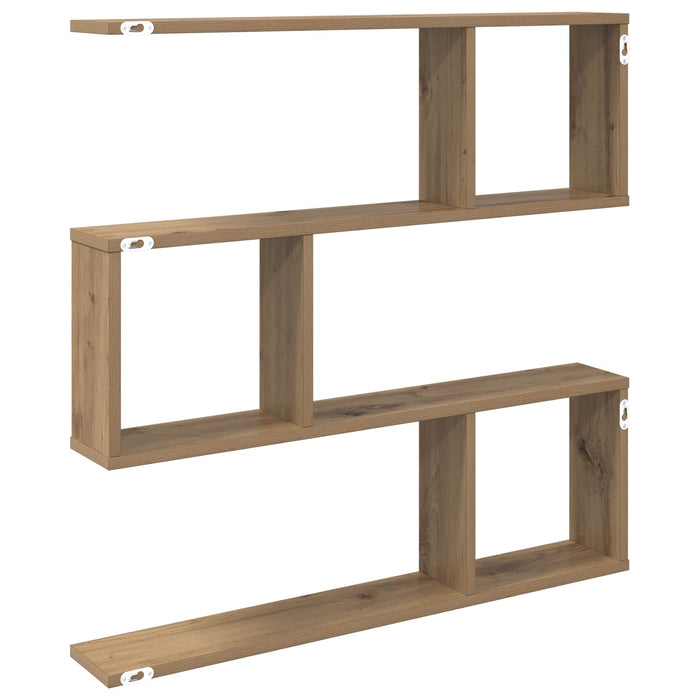 Raft de perete Stejar Artizanal 80 x 12 x 79,5 cm - WALTI WALTI