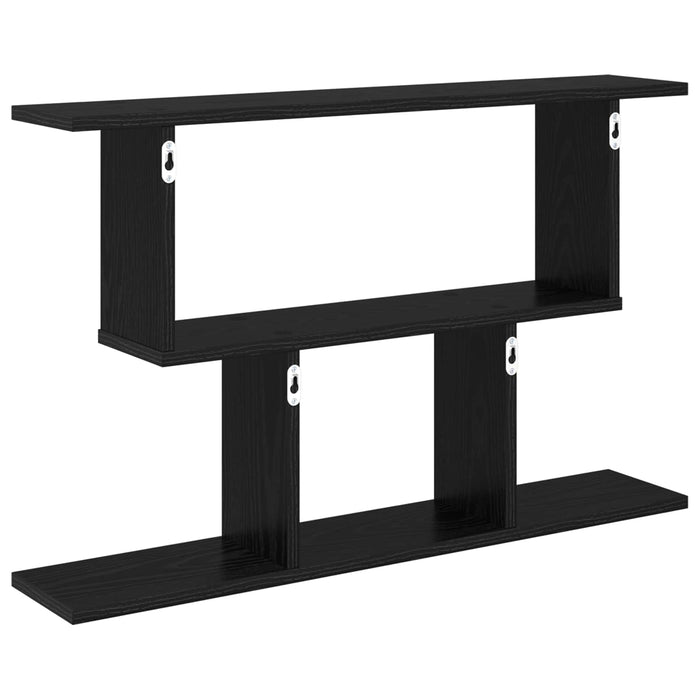 Raft de perete Stejar Negru 80 x 15 x 50,5 cm Lemn prelucrat - WALTI WALTI