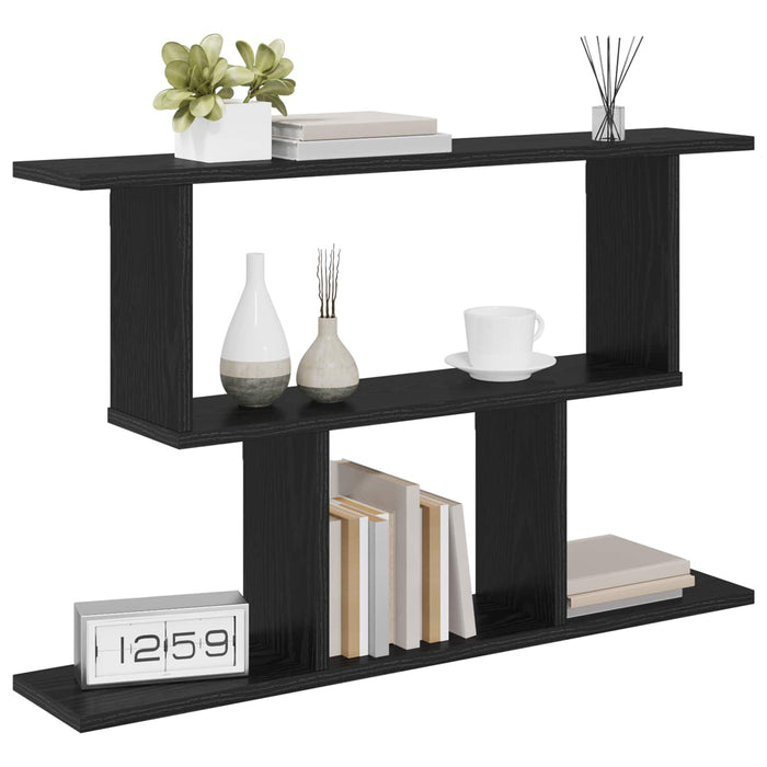 Raft de perete Stejar Negru 80 x 15 x 50,5 cm Lemn prelucrat - WALTI WALTI