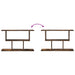 Raft de perete Stejar fumuriu 80 x 15 x 50,5 cm Lemn prelucrat - WALTI WALTI