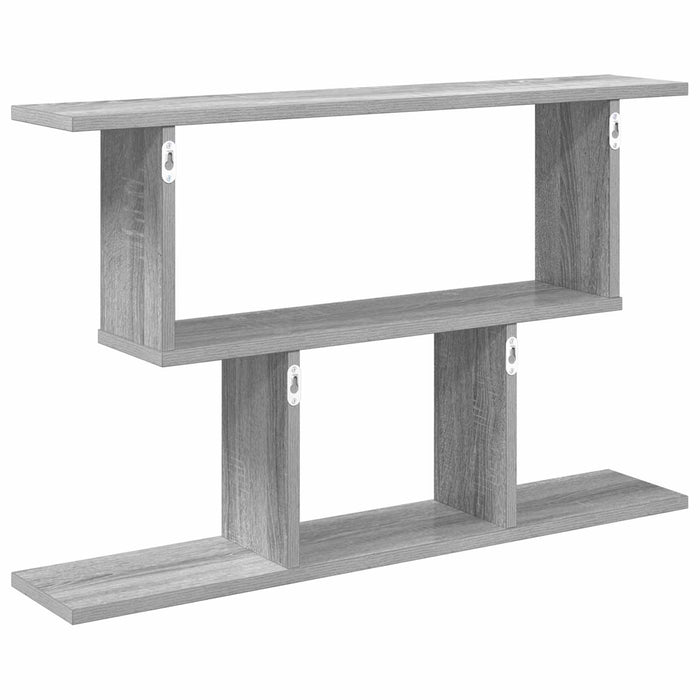 Raft de perete Sonoma gri 80 x 15 x 50,5 cm Lemn prelucrat - WALTI WALTI