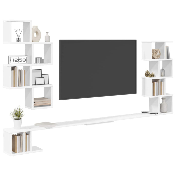 Raft pentru televizor montat pe perete Alb 180 x 15 x 94 cm - WALTI WALTI