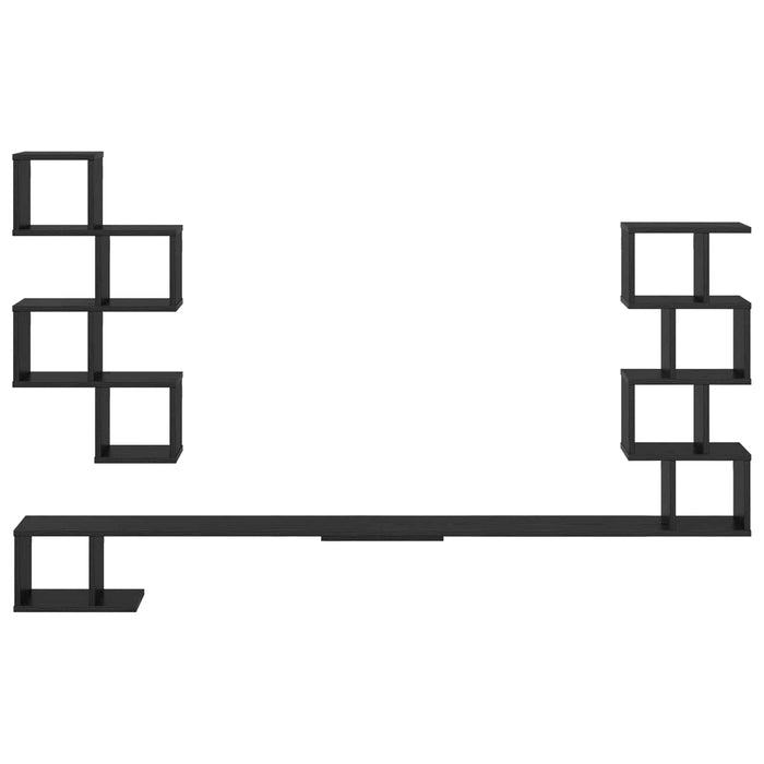 Raft pentru televizor montat pe perete Stejar Negru - WALTI WALTI