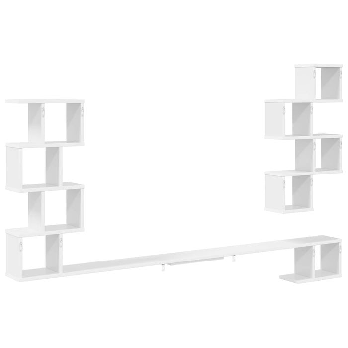 Raft pentru televizor montat pe perete Alb 160 x 15 x 94 cm - WALTI WALTI