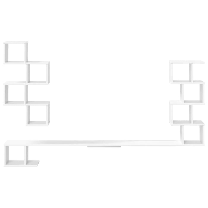 Raft pentru televizor montat pe perete Alb 160 x 15 x 94 cm - WALTI WALTI