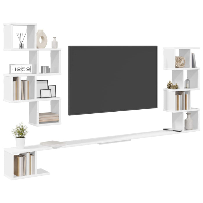 Raft pentru televizor montat pe perete Alb 160 x 15 x 94 cm - WALTI WALTI
