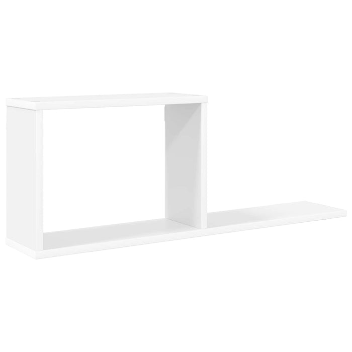 Rafturi suspendate Alb 80 x 15 x 30 cm Lemn prelucrat - WALTI WALTI