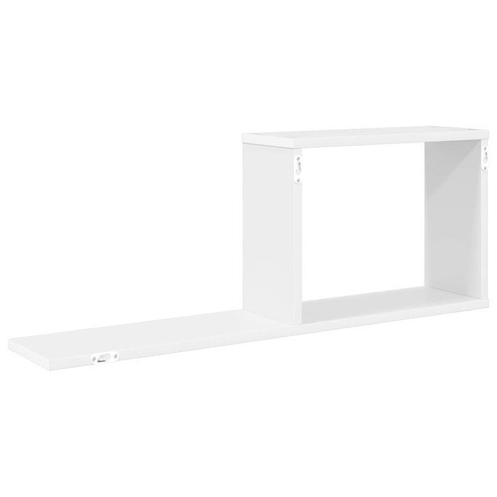 Rafturi suspendate Alb 80 x 15 x 30 cm Lemn prelucrat - WALTI WALTI