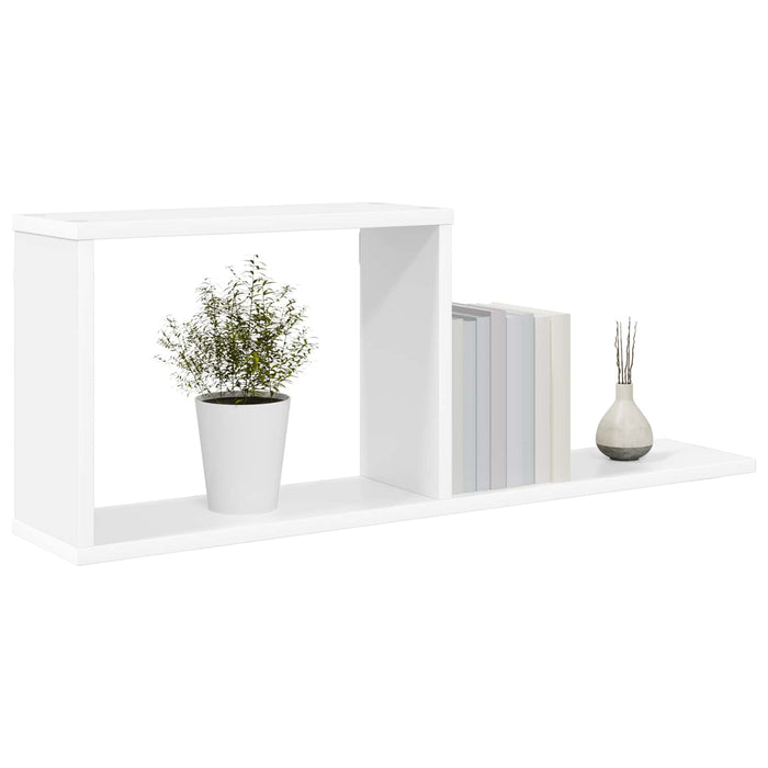Rafturi suspendate Alb 80 x 15 x 30 cm Lemn prelucrat - WALTI WALTI