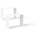 Rafturi suspendate 2 pcs Alb 80 x 15 x 30 cm Lemn prelucrat - WALTI WALTI