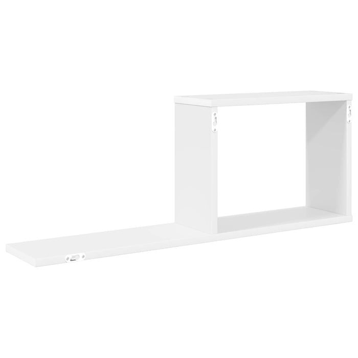 Rafturi suspendate 2 pcs Alb 80 x 15 x 30 cm Lemn prelucrat - WALTI WALTI