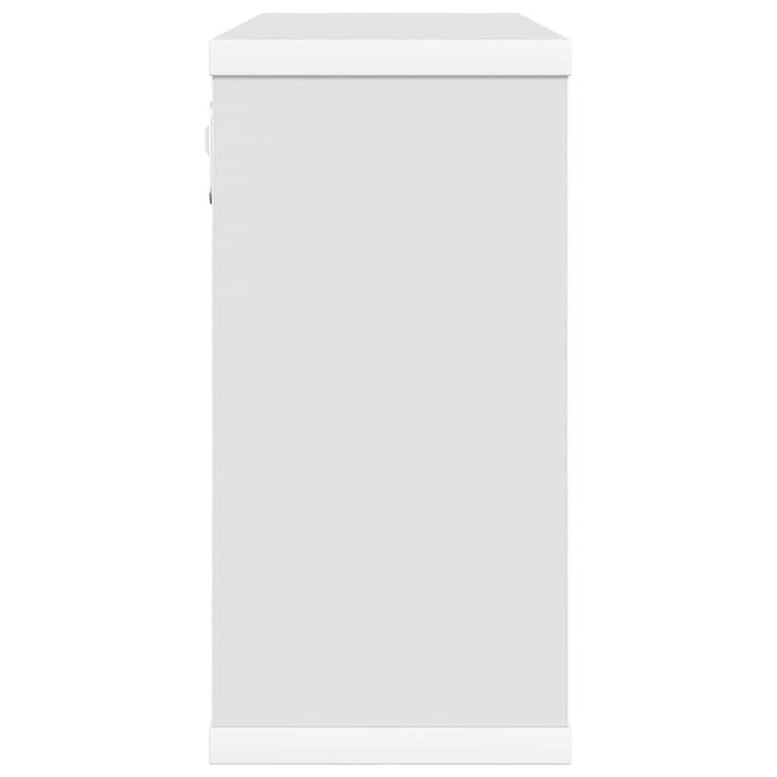 Rafturi suspendate 2 pcs Alb 80 x 15 x 30 cm Lemn prelucrat - WALTI WALTI