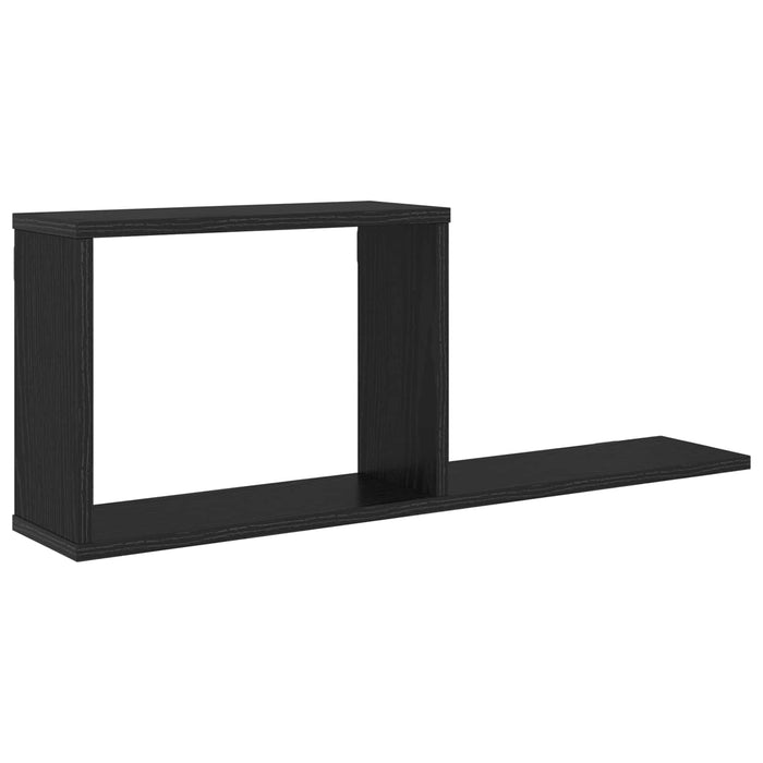 Rafturi suspendate Stejar Negru 80 x 15 x 30 cm Lemn prelucrat - WALTI WALTI