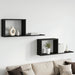 Rafturi suspendate 2 pcs Stejar Negru 80 x 15 x 30 cm - WALTI WALTI
