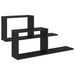 Rafturi suspendate 2 pcs Stejar Negru 80 x 15 x 30 cm - WALTI WALTI