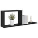 Rafturi suspendate 2 pcs Stejar Negru 80 x 15 x 30 cm - WALTI WALTI