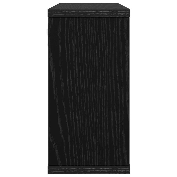 Rafturi suspendate 2 pcs Stejar Negru 80 x 15 x 30 cm - WALTI WALTI