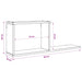 Rafturi suspendate 2 pcs Stejar Negru 80 x 15 x 30 cm - WALTI WALTI